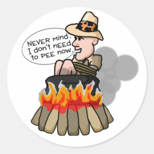 Adesivo Redondo Pote do cozinhar do canibal