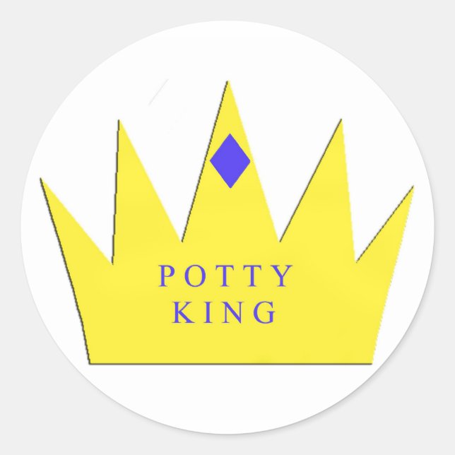 Adesivo Redondo Pottty King Sticker (Frente)