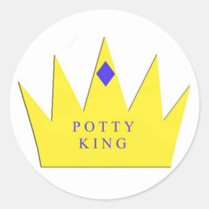Adesivo Redondo Pottty King Sticker