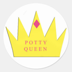 Adesivo Redondo Potty Queen Sticker
