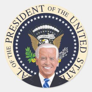Adesivo Redondo potus joe biden: vinhetas circulares