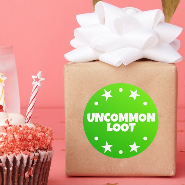 Adesivo Redondo Pouco frequentes Jovens Jogadores Neon Green Text  (Festa)