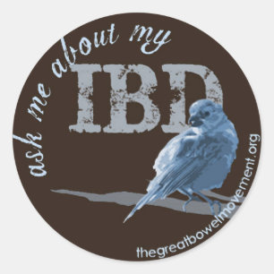 Adesivo Redondo Pouco passarinho inquire sobre IBD