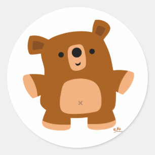 Adesivo Redondo Pouco urso