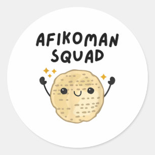 Adesivo Redondo Pover Afikoman Squad Cute Pesach Toddler Kids