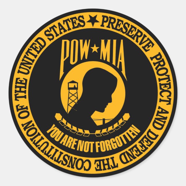ADESIVO REDONDO POW-MIA (Frente)