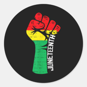 Adesivo Redondo Power Fist 18 de junho de 1865 Freedom African 19