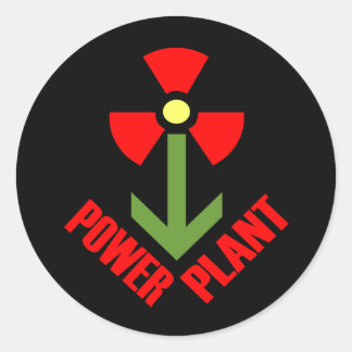 Adesivo Redondo Power Plant Sticker (preto)