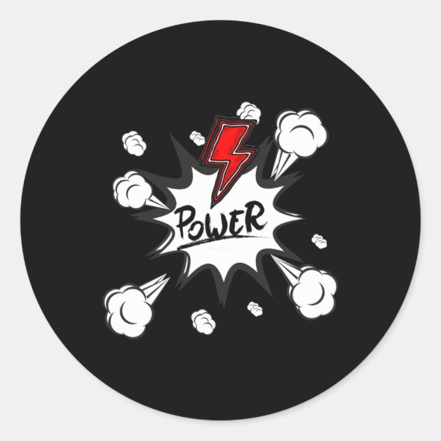 Adesivo Redondo Power Puff Sticker (Frente)