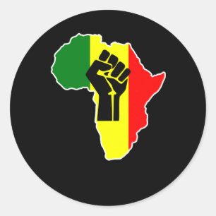 Adesivo Redondo Power Sticker Preto Africano