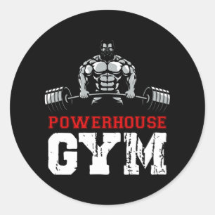 Adesivo Redondo Powerhouse Gym