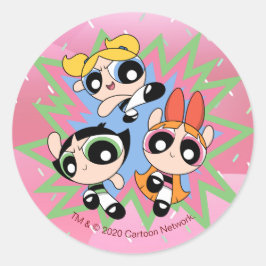 Adesivo Redondo Powerpuff Girls Powfator
