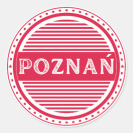 Adesivo Redondo Poznan City Pride Emblem – Polish Identity