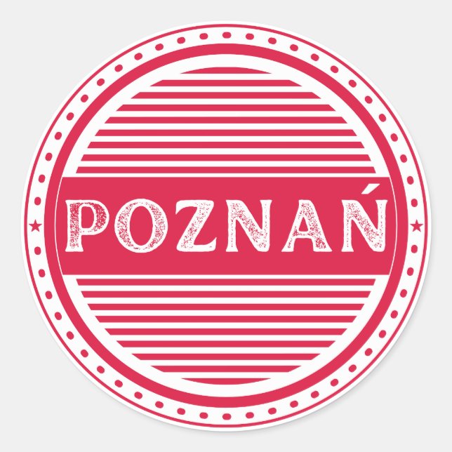 Adesivo Redondo Poznan City Pride Emblem – Polish Identity (Frente)