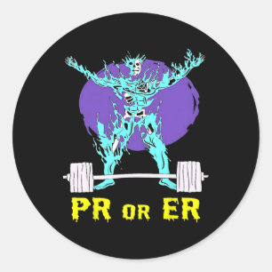 Adesivo Redondo Pr Ou Er Gym Welevaging Bodybuilding Musclebuil