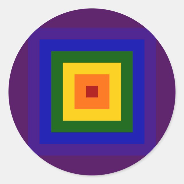 Adesivo Redondo Praça Arco-íris (Frente)