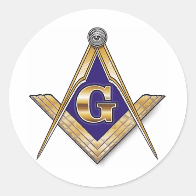 Adesivo Redondo Praça e Bússolas Azuis Discretas (Frente)