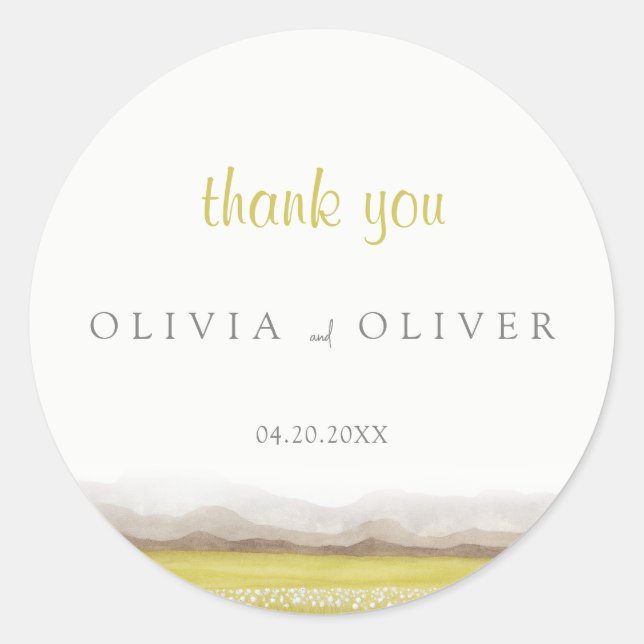 Adesivo Redondo Pradarias no Bloom Wedding (Frente)