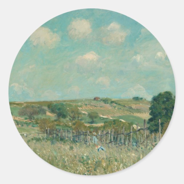 Adesivo Redondo Prado | Alfred Sisley | Galeria Nacional de Arte (Frente)