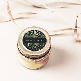 Adesivo Redondo Prado de inverno | Casamento Botânico Personalizad