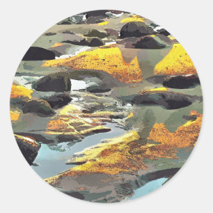 ADESIVO REDONDO PRAIA