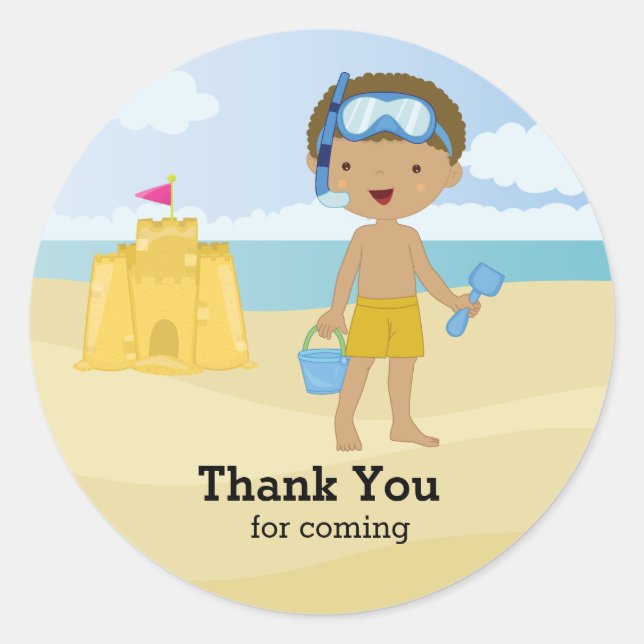 Adesivo Redondo Praia (Frente)