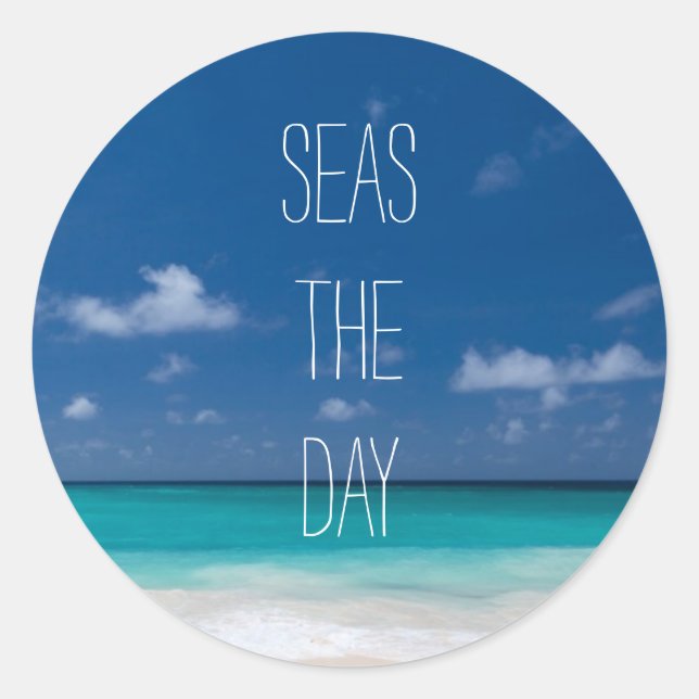 Adesivo Redondo Praia das Palavras (Frente)