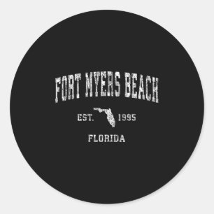 Adesivo Redondo Praia de Fort Myers Flórida Fl Esporte Atlético Vi