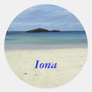 Adesivo Redondo Praia de Iona