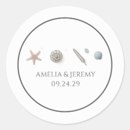 Adesivo Redondo Praia Pastel