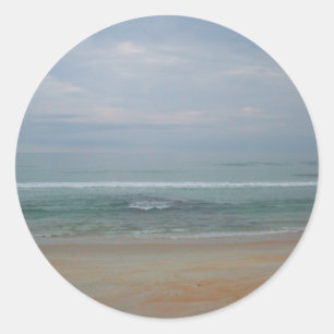 Adesivo Redondo Praia Pastel de Florida