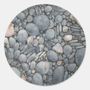 Adesivo Redondo Praia Pebbles - Rio Rocks