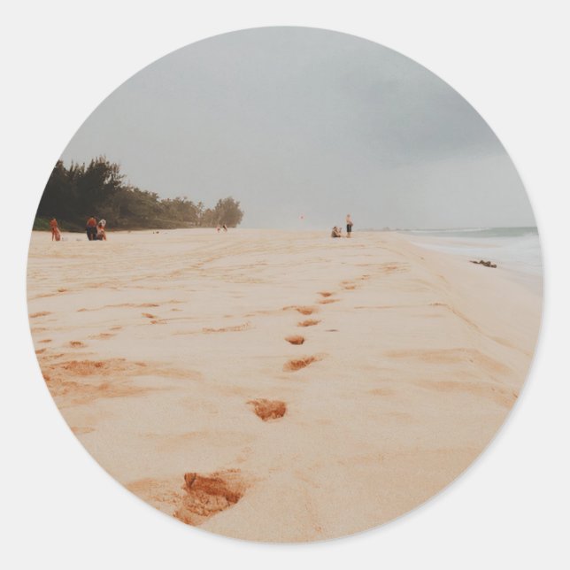 Adesivo Redondo Praia Pipeline (Frente)