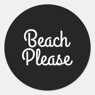 Adesivo Redondo Praia Por Favor T Shirt
