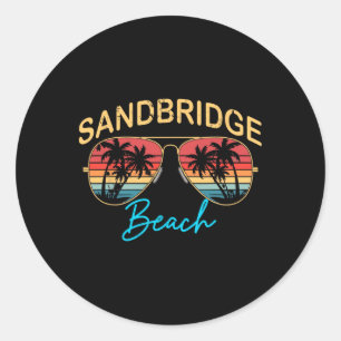 Adesivo Redondo Praia Sandbridge Virginia Homens Mulheres Lembranç