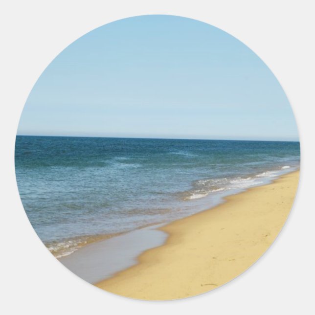 Adesivo Redondo Praia Vazia (Frente)