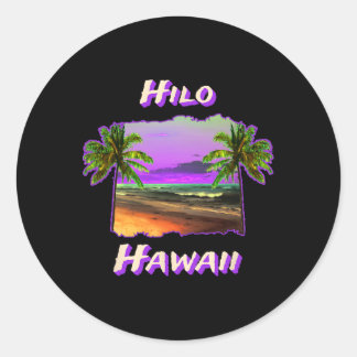 Adesivo Redondo Praias De Hilo Hawaii