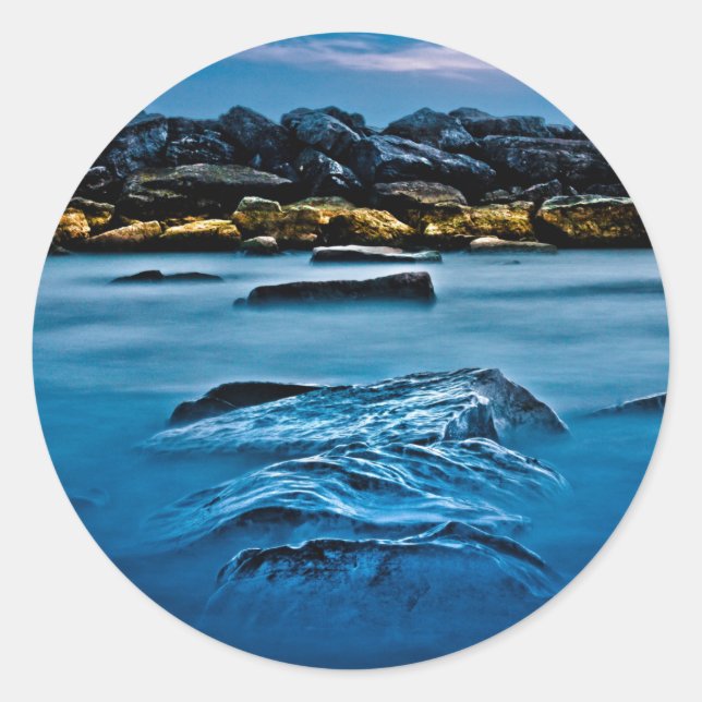 Adesivo Redondo Praias Park Breakwall 4 (Frente)