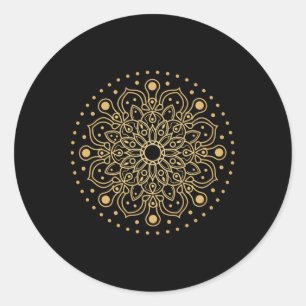 Adesivo Redondo Prana Arte Yoga Mandala Geometria de Energia Sagra