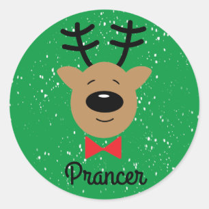 Adesivo Redondo Prancer Reindeer Classic Round Sticker