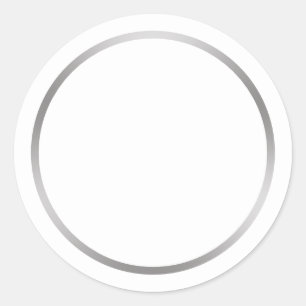 Adesivo Redondo Prata branca simples e falsa