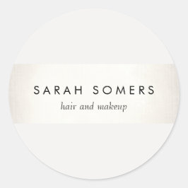 Adesivo Redondo Prata de FAUX Moderna Branca Elegante Na moda