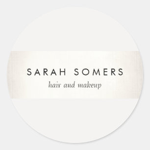 Adesivo Redondo Prata de FAUX Moderna Branca Elegante Na moda