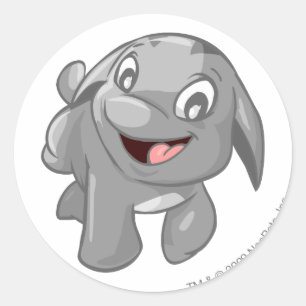 Adesivo Redondo Prata de Poogle