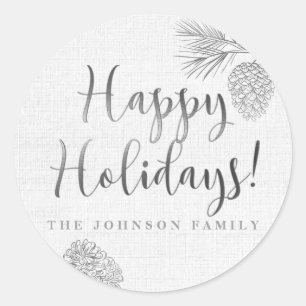 Adesivo Redondo Prata de Prata, Feriado