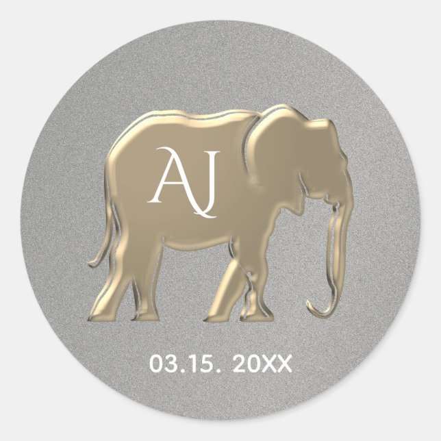 Adesivo Redondo Prata e Dourado Favor do Casamento (Frente)