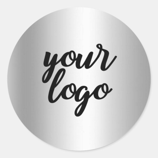 Adesivo Redondo Prata-fina Metálica Básica (Frente)