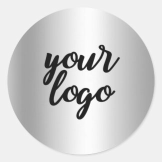 Adesivo Redondo Prata-fina Metálica Básica