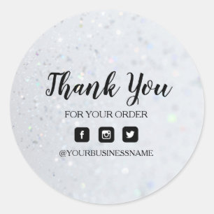 Adesivo Redondo prata holográfica   Elegância e harmonia