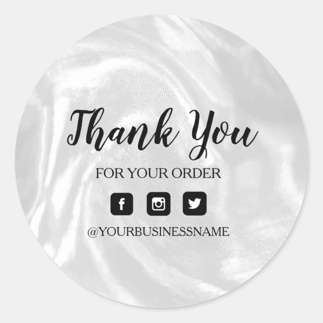 Adesivo Redondo Prata holográfica. Elegância e harmonia (Frente)